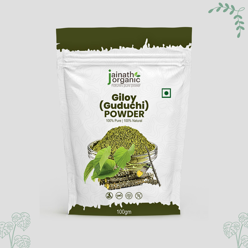 Jainath Jainath Organic Giloy (Gudichi) Powder 100% Natural & Pure | Immunity Booster Herbal Powder |(100 g) - Flipkart Deal
