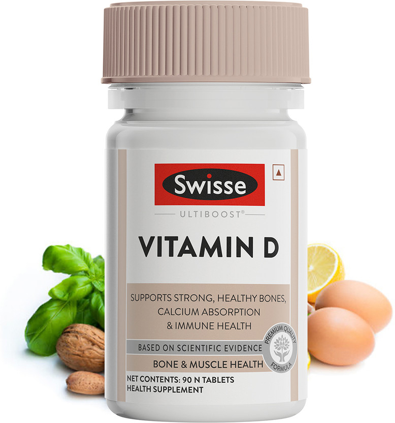 Swisse Ultiboost Vitamin D3 Supplement for Immunity,Bones&Muscle health(90 Tablets)