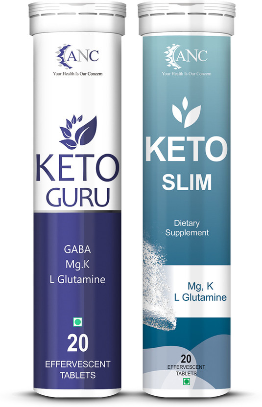 ANC Keto Guru & Keto Slim 20 Tablets For Weight Loss Effervescent Water Soluble(2 x 20 Tablets)