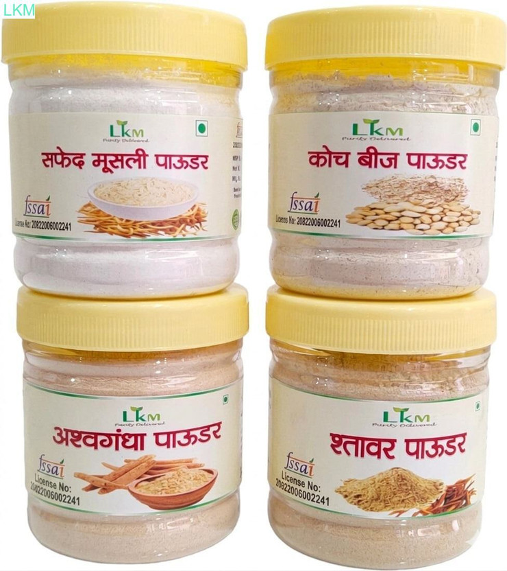 LKM Herbal Combo Ashwagandha Musli Koch Beej Mix M1776545714139(4 x 50 g)
