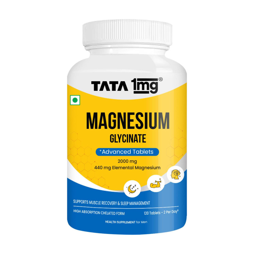 TATA TATA 1mg Magnesium Glycinate Tablets | For Muscle Recovery, Sleep & Nerve Health(120 x 1 Tablets) - Flipkart Deal