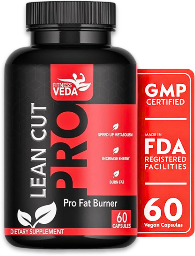 FITNESSVEDA Lean cut Pro Fat Burner contains all the ingredients (100 %- natural)(60 Capsules)