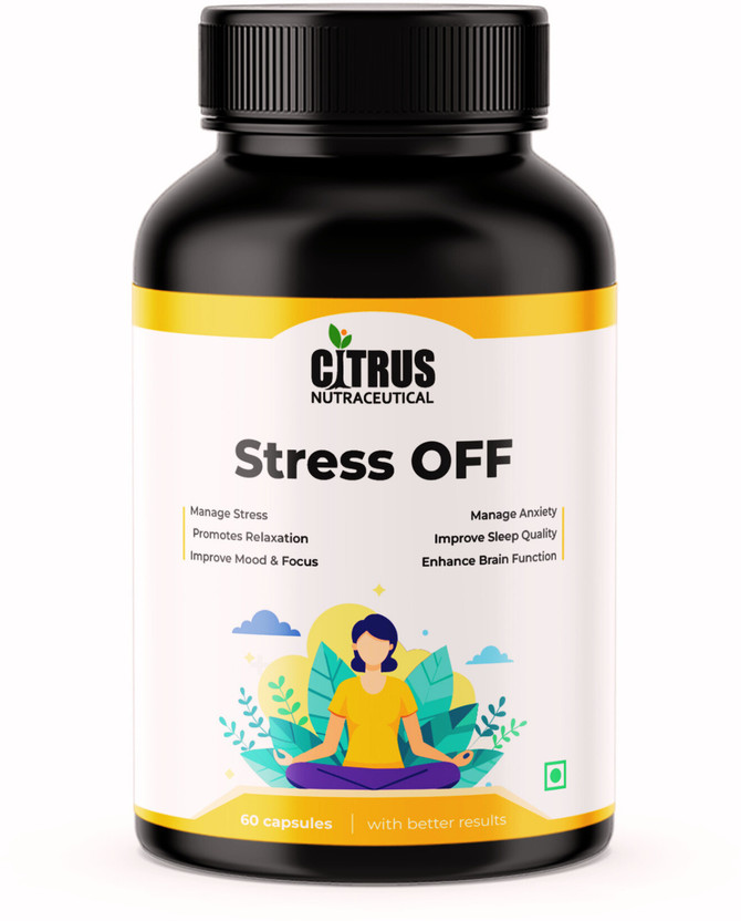 CITRUS CITRUS NUTRACEUTICAL Stress OFF Supplement For Manage Stress Anxiety and Mood for Men and Women(60 Capsules) - Flipkart Deal