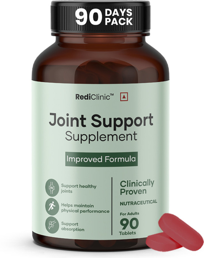 RediClinic Joint Support Tablets | Glucosamine & Chondroitin | Joint Strength, Flexibility(90 Tablets)