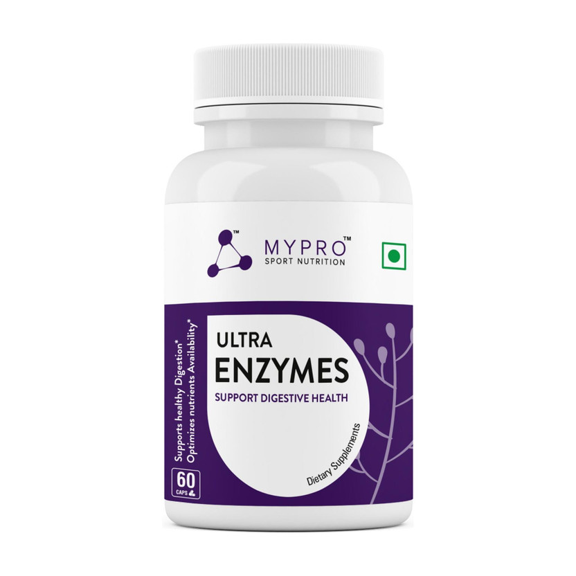 Mypro Sport Nutrition Ultra Enzymes,Supports Healthy Digestion– 60 veg capsules Superior Enzyme Complex(1 No)