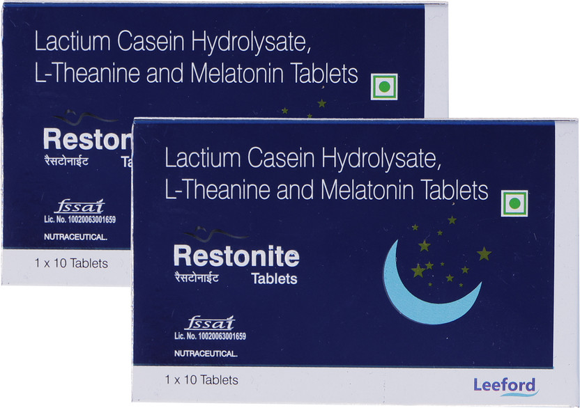 Leeford Leeford Restonite Tablets Deep Sleep Relaxation & Insomnia Relief Non-Habit Forming(2 x 10 Tablets) - Flipkart Deal