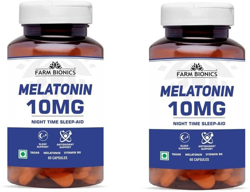 FARM BIONICS Sleeping Aid Pills for Deep Sleep Melatonin 10mg Vitamin