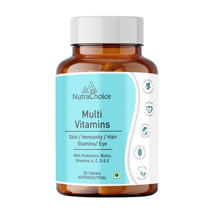 NutraChoice Multivitamin with Probiotics Supports Immunity, Gut Health(30 Tablets)