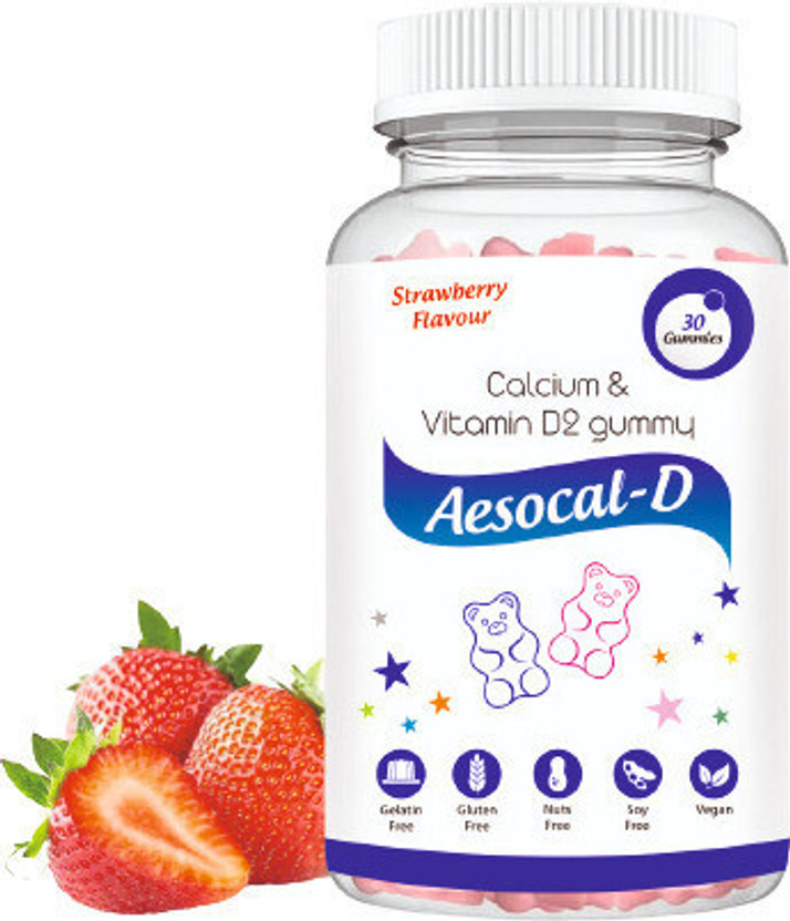 Aesthetic Softcaps Calcium Vitamin D2 Gummies Aesocal-D(30 mg)