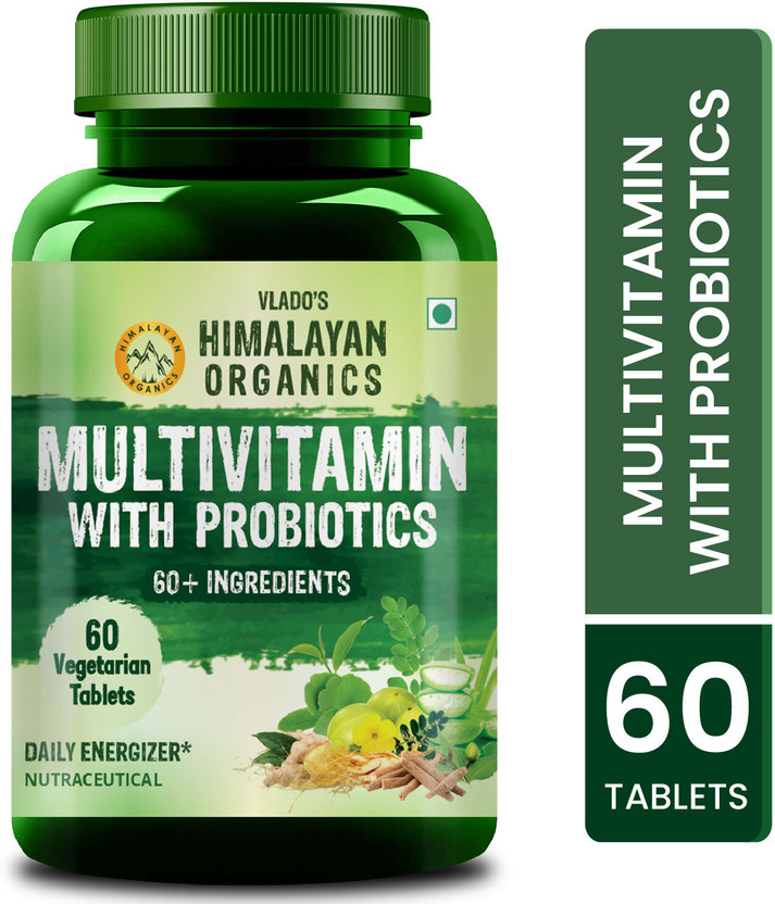Vlado's Himalayan Organics Multivitamin with Probiotics (60 Tablets) 45 Ingredients for Men & Women(60 Tablets)