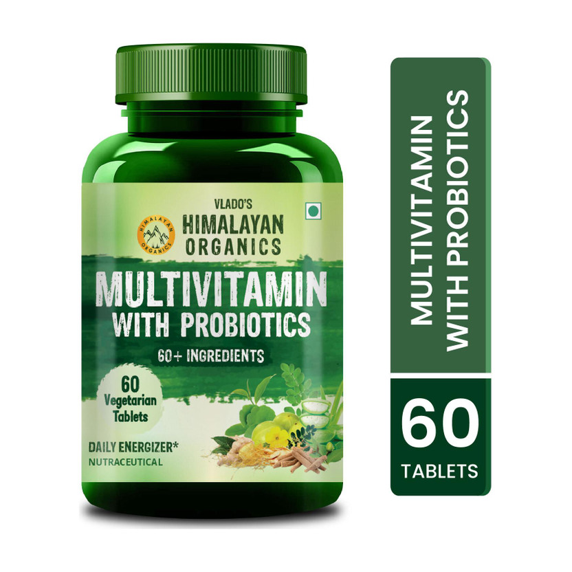 Vlado's Himalayan Organics Multivitamin with Probiotics (60 Tablets) 45 Ingredients for Men & Women(60 Tablets)