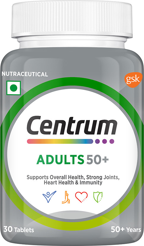 Centrum Adult 50+|Supports Overall Health|World's No.1 Multivitamin(30 No)