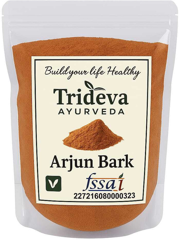 TRIDEVA AYURVEDA Arjun Bark Powder 100% Pure & Natural Fine Powder for Juice, Kadha & Herbal Use(100 g)
