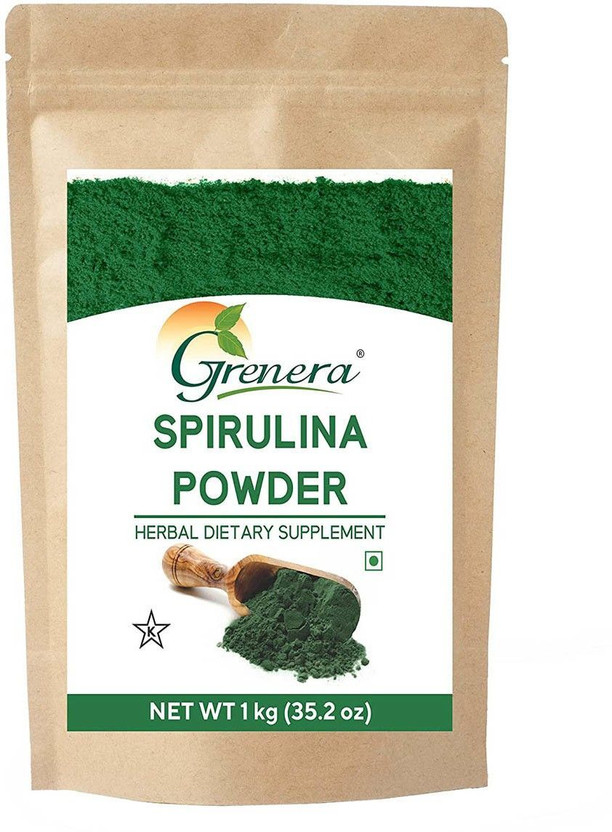 Grenera Pure Spirulina protein Powder, Algae Superfood Supplement, Organically Grown(1 kg)