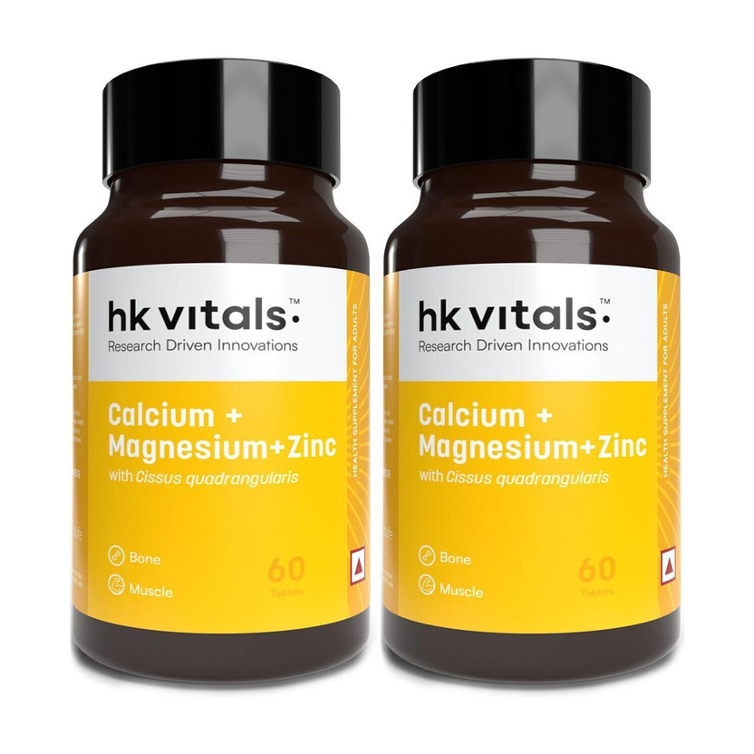 hk hk vitals Calcium Magnesium & Zinc | With Vitamin D3, Calcium Supplement(120 Tablets) - Flipkart Deal