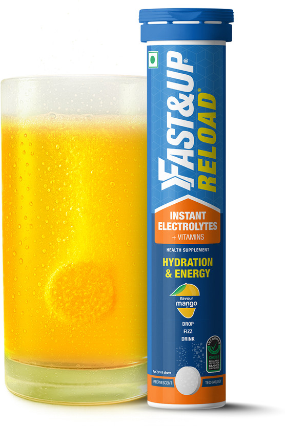 FAST&UP Reload Electrolytes-Hydration With Instant Energy Formula-Energy Drink-Mango(20 Tablets)