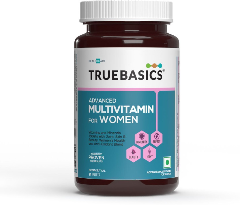 TRUEBASICS Advanced Multivitamin for Women, For Energy, Immunity & Joints(90 Tablets)