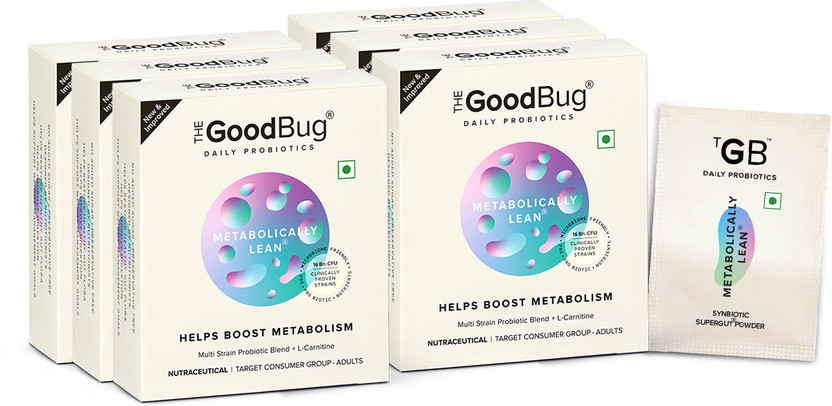 The Good Bug Metabolically Lean SuperGut | Weight Loss |Probiotics +L-Carnitine |90 Days Pack(6 x 15 No)