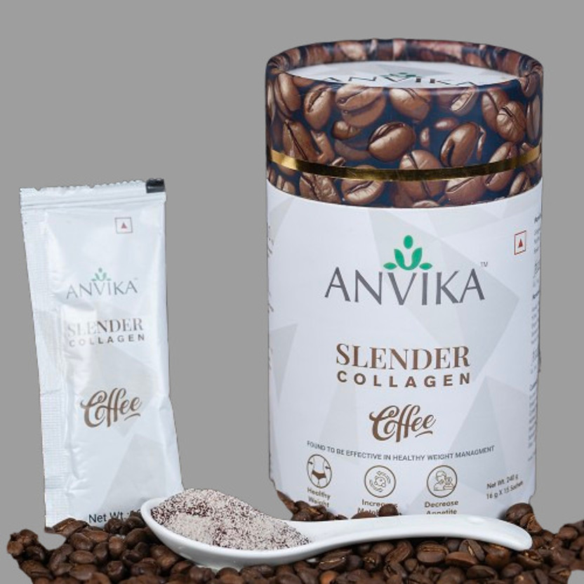 ANVIKA Slender Collagen Arabica Coffee Sachet for Weight Loss(240 g)