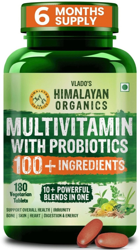 Vlado's Himalayan Organics Multivitamin for Men & Women 100+ Ingredients(180 Tablets)