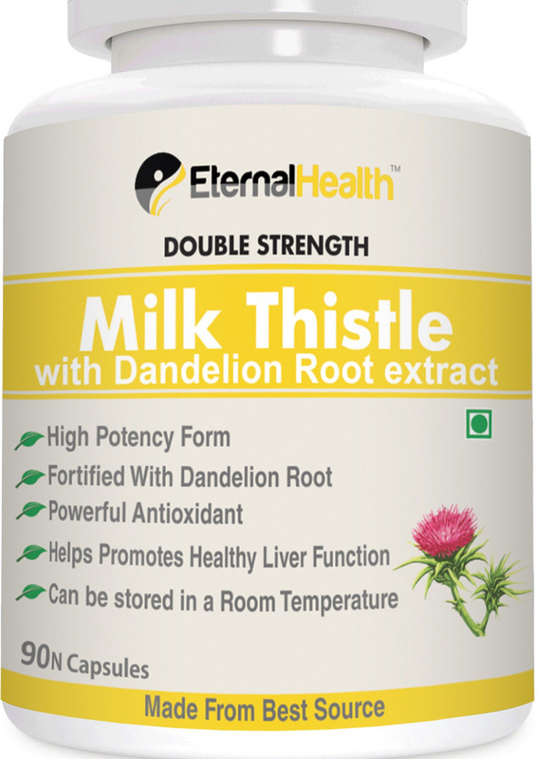 EternalHealth Milk Thistle with Dandelion Root Extract + Silybum Marianum + Phyllanthus Amarus(90 Capsules)