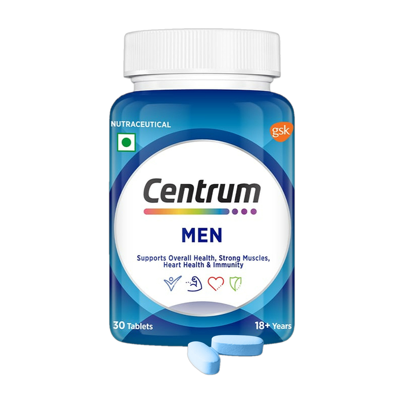 Centrum Men|Supports Overall Health (Veg) | World's No.1 Multivitamin(30 Tablets)