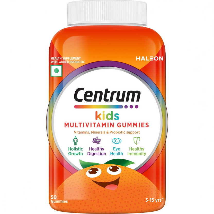 Centrum Kids|Supports overall health (Veg) |World's No.1 Multivitamin(50 No)