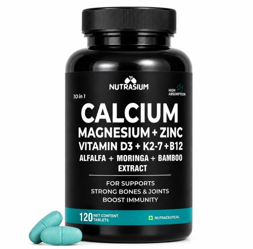 NUTRASIUM CALCIUM | MAGNESIUM | ZINC | VIT. D3 , K2 | For Bone and Joint(120 Tablets)