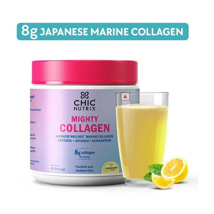 Chicnutrix Marine Collagen - 8g Japanese Collagen Powder, Anti-ageing, Tight, Youthful Skin(237.5 g)