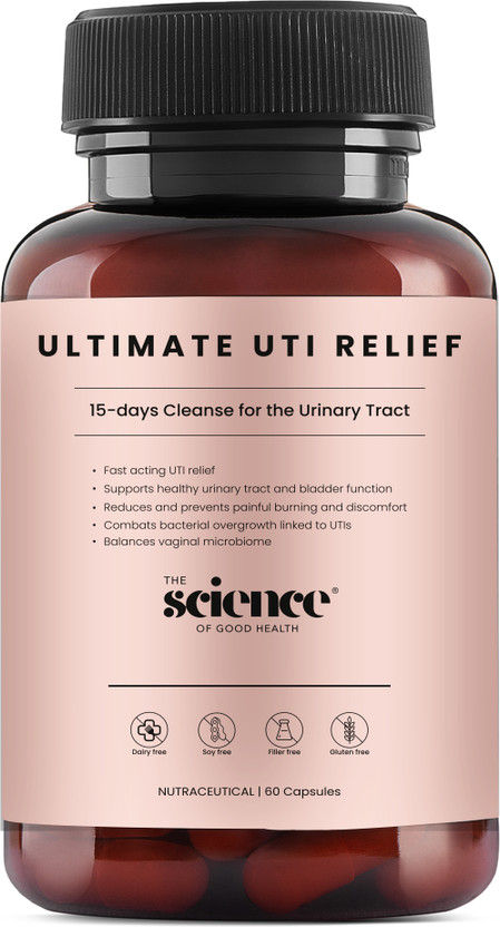 THE SCIENCE OF GOOD HEALTH UTI Relief Kit with Cranberry Drops - (2 Supplements)(60 Capsules)