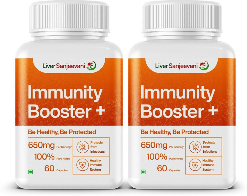 Liver Sanjeevani Natural Immunity Booster Capsule for Men & Women Blended with Amla, Giloy, Tulsi(2 x 30 Tablets)