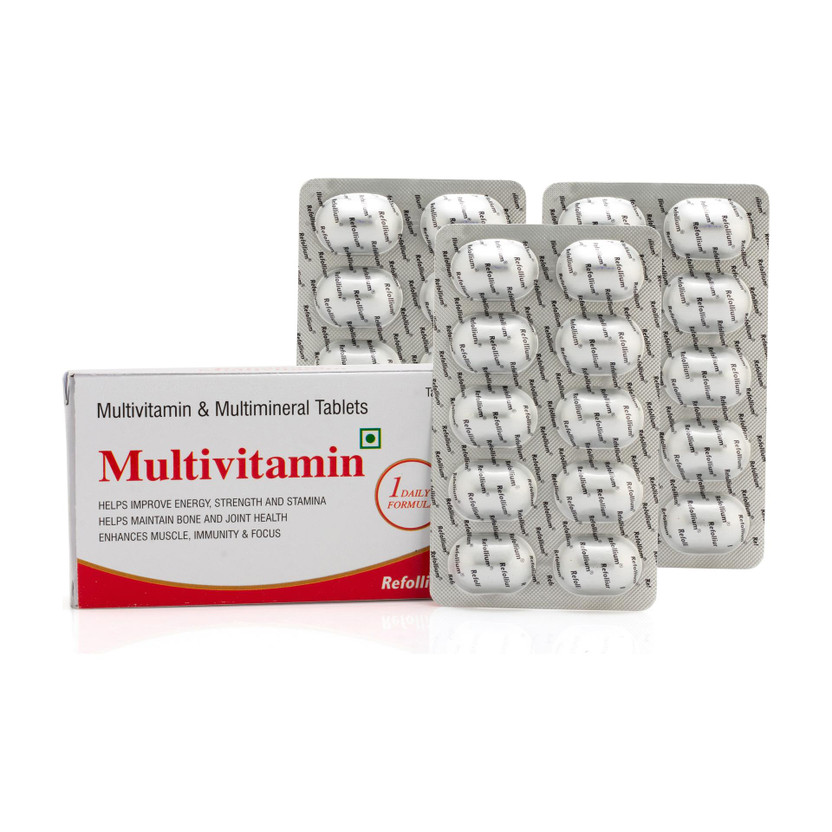 Refollium Refollium Multivitamin & Multimineral for Immunity, Strong Bones & Energy for Men & Women(30 Tablets) - Flipkart Deal