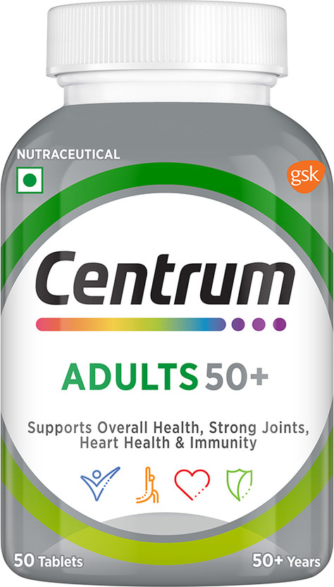 Centrum Adult 50+|Supports Overall Health|World's No.1 Multivitamin(50 Tablets)