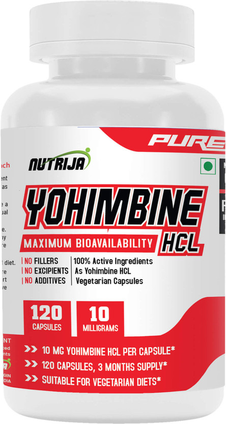 NutriJa Yohimbine HCL 10mg Strength & Potent Fat Burner Supplement(120 Capsules)
