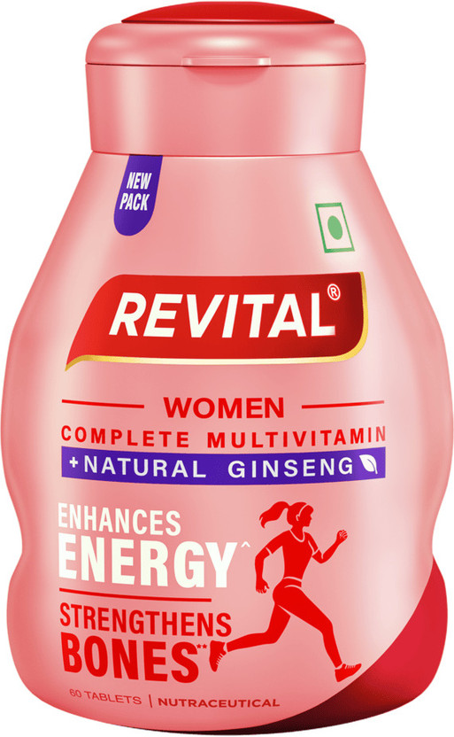 Revital H Women with 22 Multivitamins & Minerals such as Calcium, Iron, Biotin(60 Capsules)