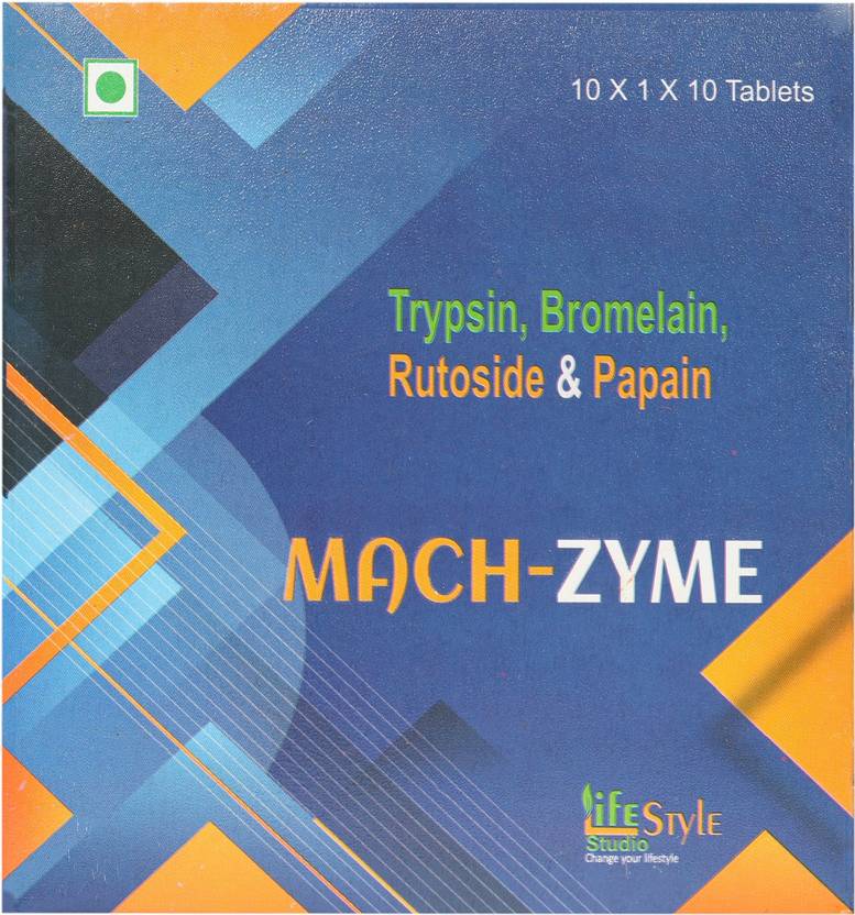 LIFE STYLE STUDIO MACHZYME Trypsin, Bromelain, Rutoside & Papain