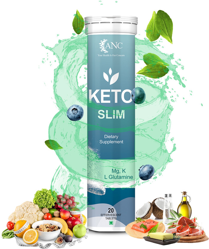 ANC Keto Slim Tablets For Weight Loss With Effervescent Water Soluble(20 Tablets)
