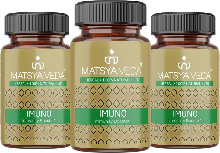 MATSYAVEDA MATSYAVEDA Imuno: Immunity Booster with Herbal Ingredients(3 x 60 Capsules) - Flipkart Deal