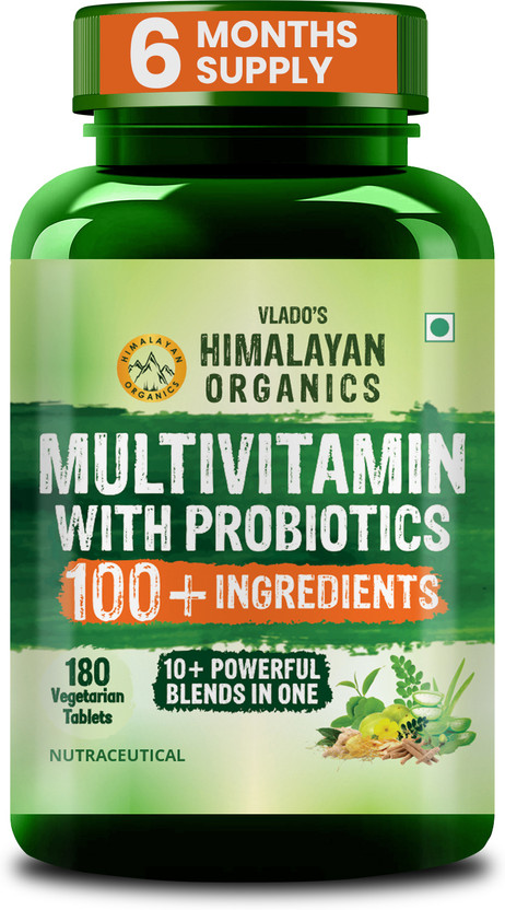 Vlado's Himalayan Organics Multivitamin for Men & Women 100+ Ingredients(180 Tablets)