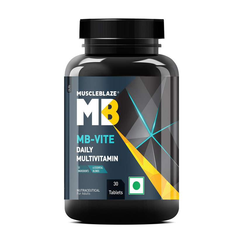 MUSCLEBLAZE Multivitamin with Immunity Boosters and Digestive Enzymes, 100% RDA of Vitamin C(30 Tablets)