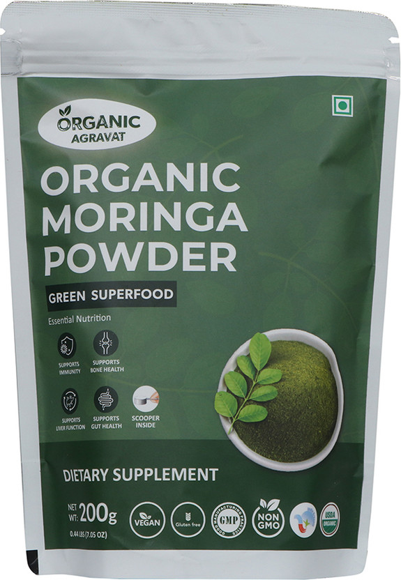 Organic Agravat Moringa Powder(200 g)