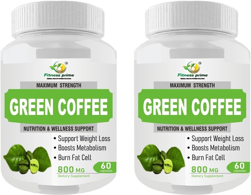 Fitness Prime Green Coffee Extract for weight loss Men and Women 120 capsule (Pack of 2)(2 x 400 Capsules)