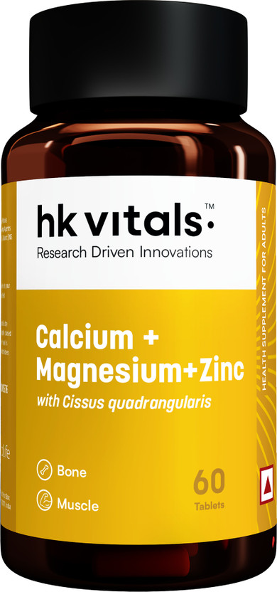 hk hk vitals Calcium Magnesium & Zinc Tablets with Vitamin D3, For Bone Health(60 Tablets) - Flipkart Deal
