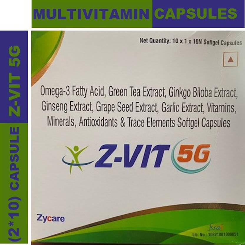 zycare Z VIT 5G MULTIVITAMIN AND MINERALS CAPSULE WITH ANTIOXIDANTS (2
