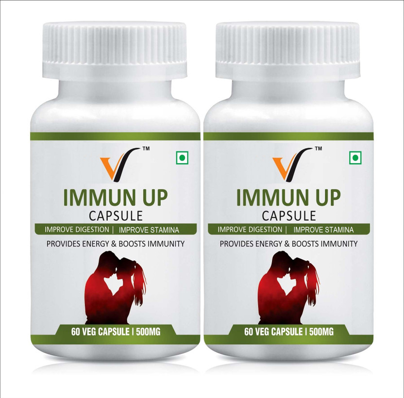 V Immun-Up Capsules – Herbal Immunity Enhancer for Men and Women(2 x 60 Capsules)