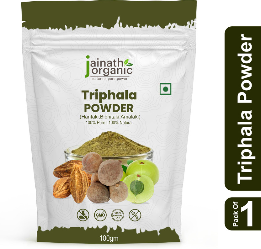 Jainath Organic Triphala Powder – Herbal Digestive Support for Constipation, Detox & Immunity(100 g)