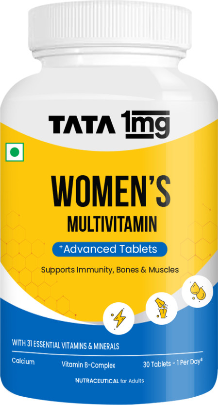 TATA 1mg Womens Multivitamin Veg Tablet with Zinc(30 x 1 Tablets)