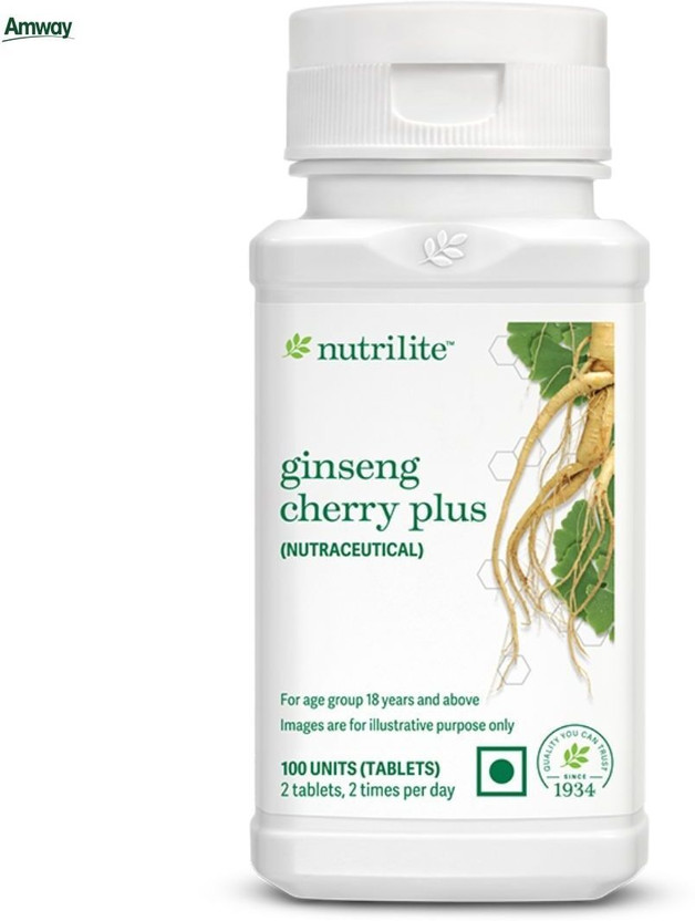 Amway Nutrilite Ginseng Cherry Plus – Holistic Wellness from Within |(100 Tablets)