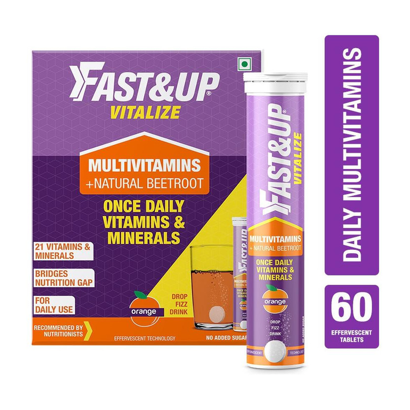 Flipkart FAST&UP Vitalize Multivitamin For Men & Women-21 Vital Vitamins&Minerals For Daily Health(3 x 20 Tablets) - Flipkart Deal