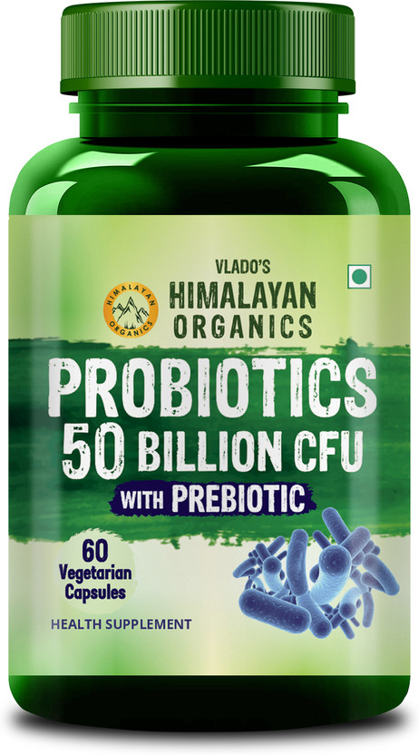 Vlado's Himalayan Organics Probiotics Supplement 50 billion CFU with Prebiotics 150mg - 60(60 No)